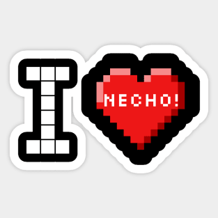 Vintage style I love Necho Sticker